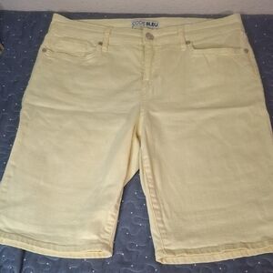 Code Bleu Yellow Denim Chelsa Bermuda Shorts size 8